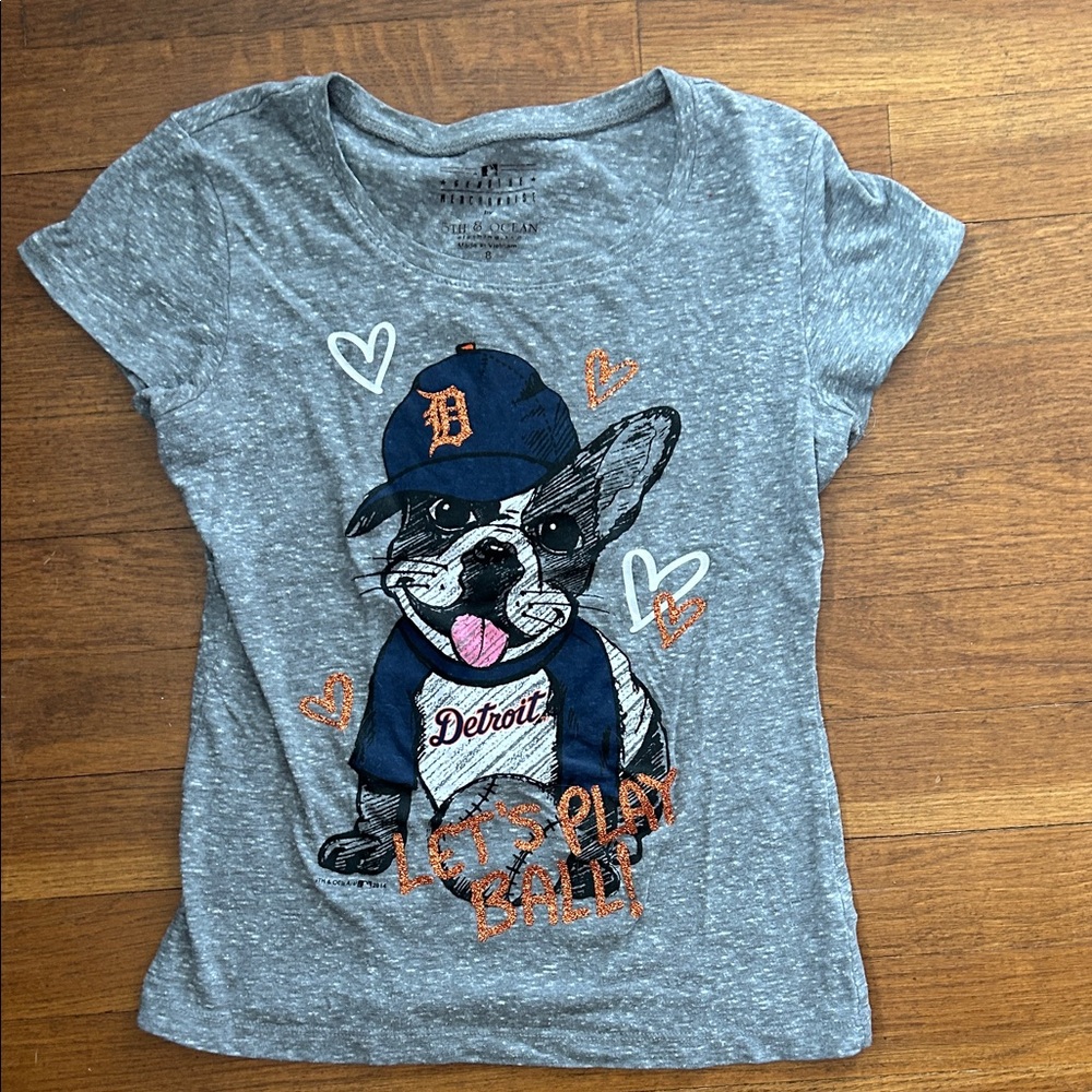 5th & Ocean Gray Detroit Baseball Tee